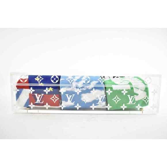 Louis Vuitton LV Archives 6 Socks Set Boite Scott Monogram Clear Plexiglass Box - Picture 3 of 12